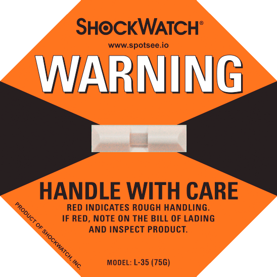Shockwatch label schokindicator